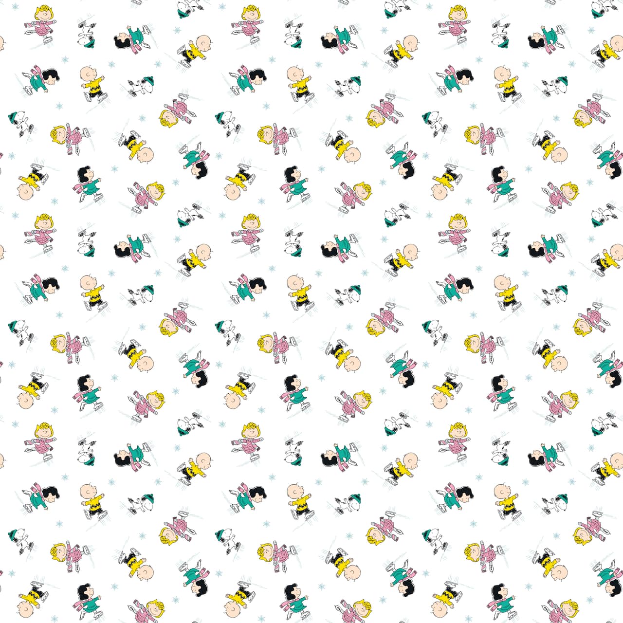 Peanuts® Gang Ice Skating Cotton Fabric